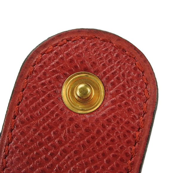 Hermes Hermes Medor Epsom Metal Red Bangle Leather Bangle - Picture 7 of 11